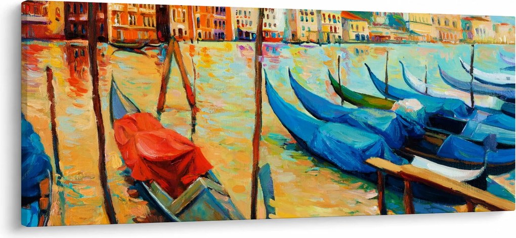 Kép - Velencei kikötő (120x50 cm)