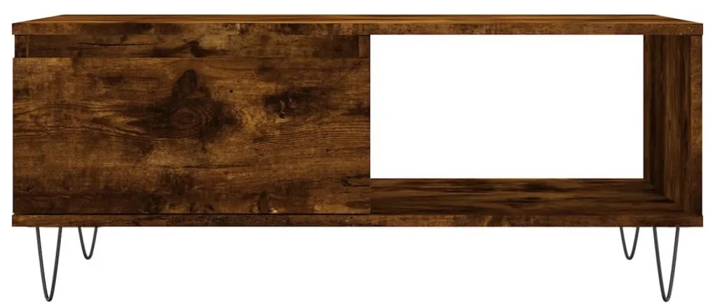 Füstös tölgy színű fatermék dohányzóasztal 90x50x36,5 cm