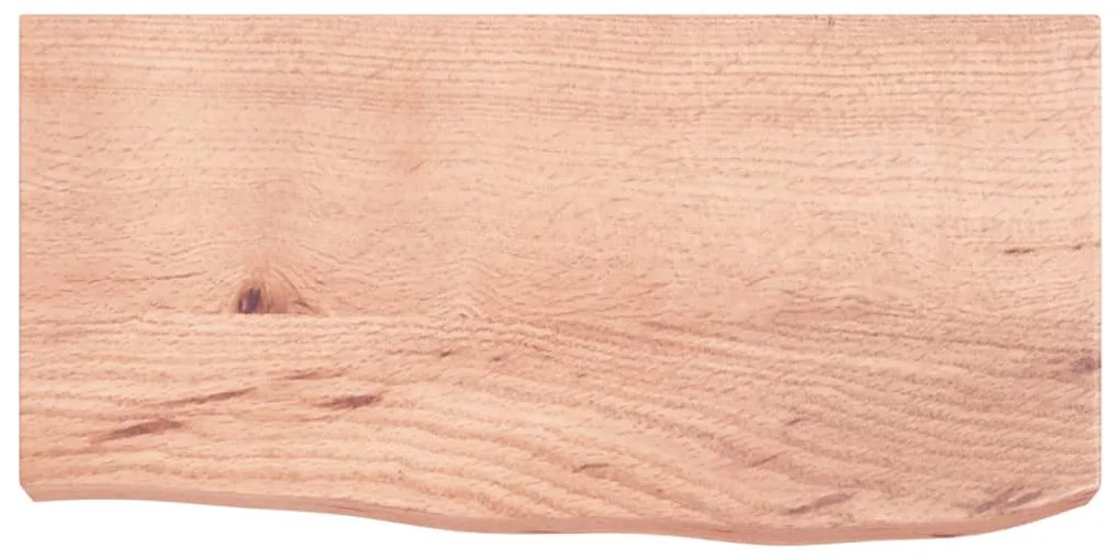 világosbarna kezelt tömör fa fürdőszobai pult 60x30x(2-6) cm