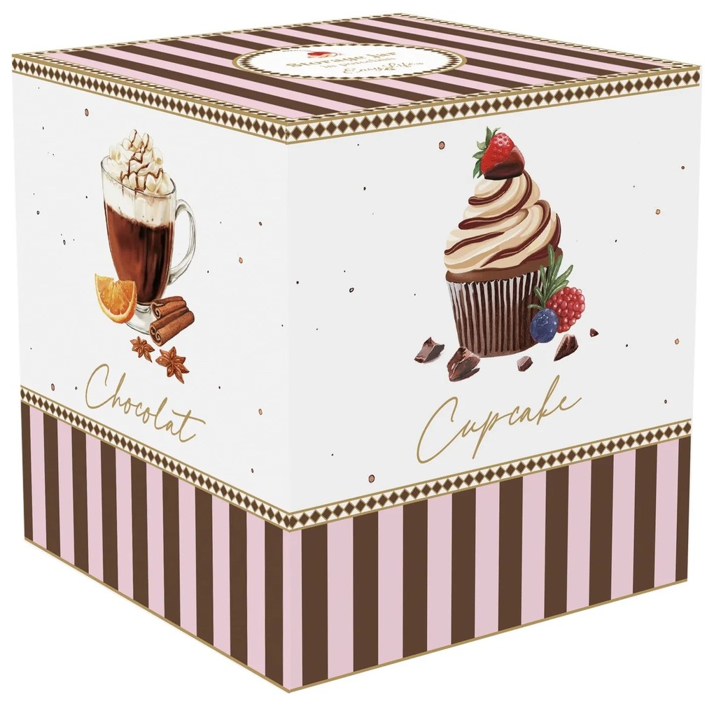 Porcelán kicsi keksztároló 10,5x13 cm díszdobozban Sweet Moments