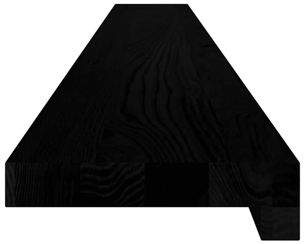 ablakpárkányok 2 db sötétbarna 140x15x2 cm tömör fa tölgyfa