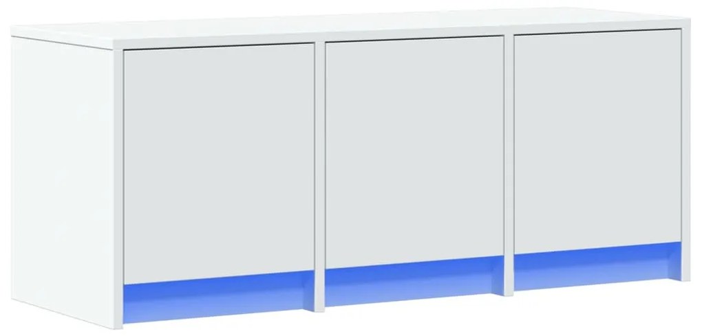 fehér szerelt fa TV-szekrény LED-ekkel 97 x 34 x 40 cm