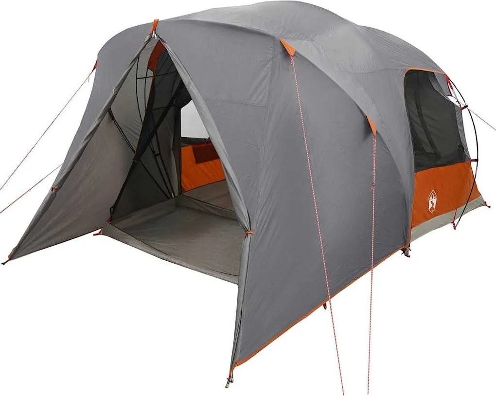 vidaXL Dóm sátor 6 főre tetővel Szürke és narancs 500 x 314 x 206 cm