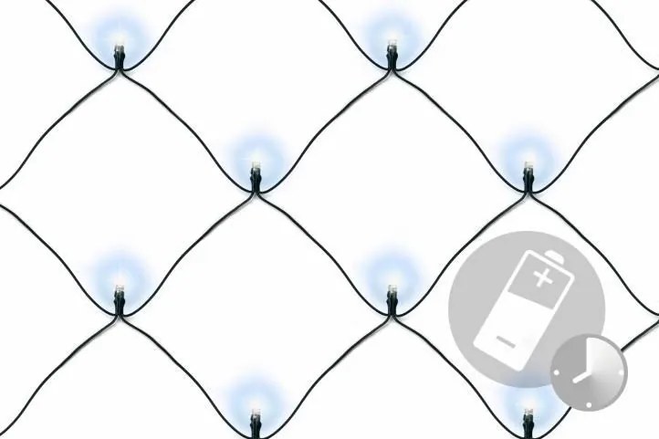 NEXOS Fényháló 1,5 x 1.5 m 100 LED hideg fehér