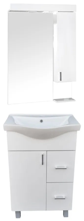 BIANKA 55/65 cm komplett fürdőszoba bútor, LED világítással