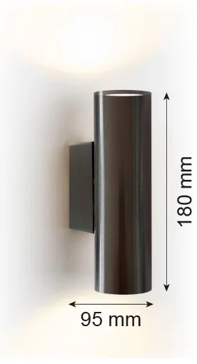 Argon 7231 - Fali lámpa MITOS PLUS 2xGU10/5W/230V fekete