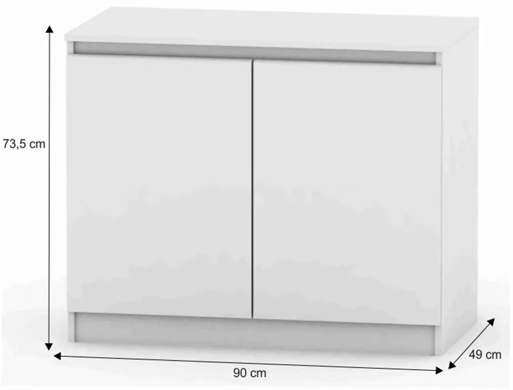 HANY NEW 008 szekrény, fehér