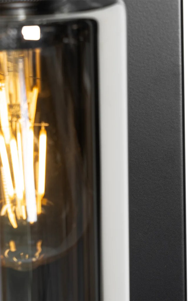 Modern fali lámpa fekete füstüveggel - Stavelot