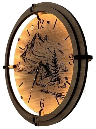 Li-Go 23697/DUB/BAT2 - LED dimmelhető óra érzékelővel LED/1xAA átm. 32 cm tölgy