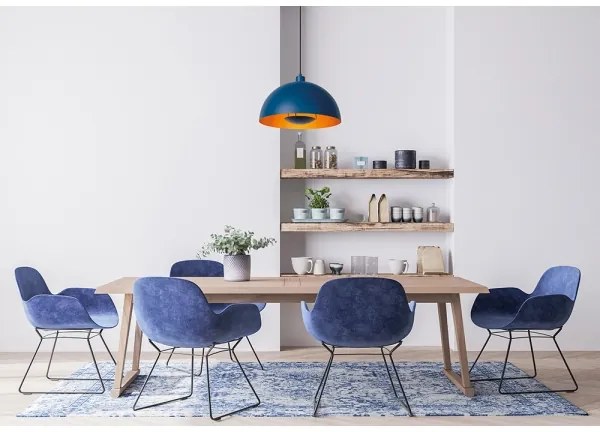 Lucide 45496/01/35 - Csillár zsinóron SIEMON 1xE27/40W/230V kék