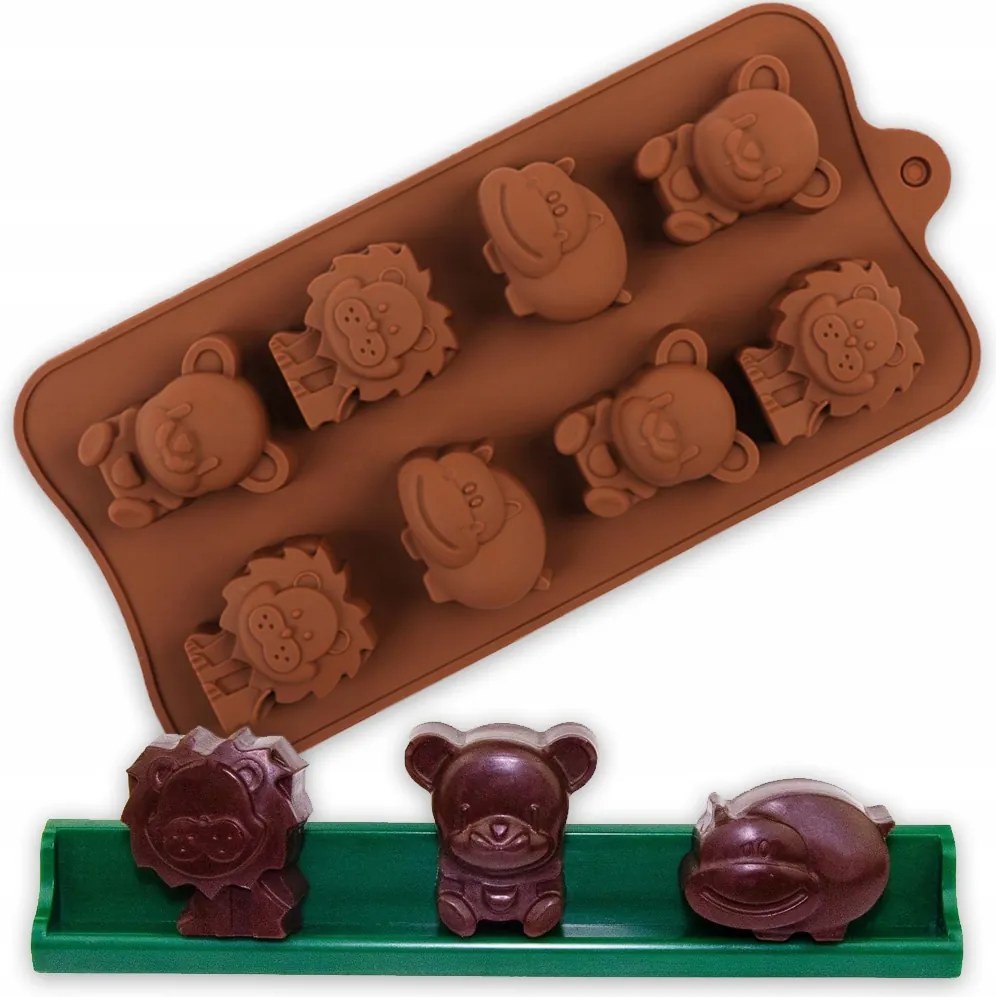 Szilikon Keksz Forma Csokoládé Praliné Állat Maci Oroszlán Maci