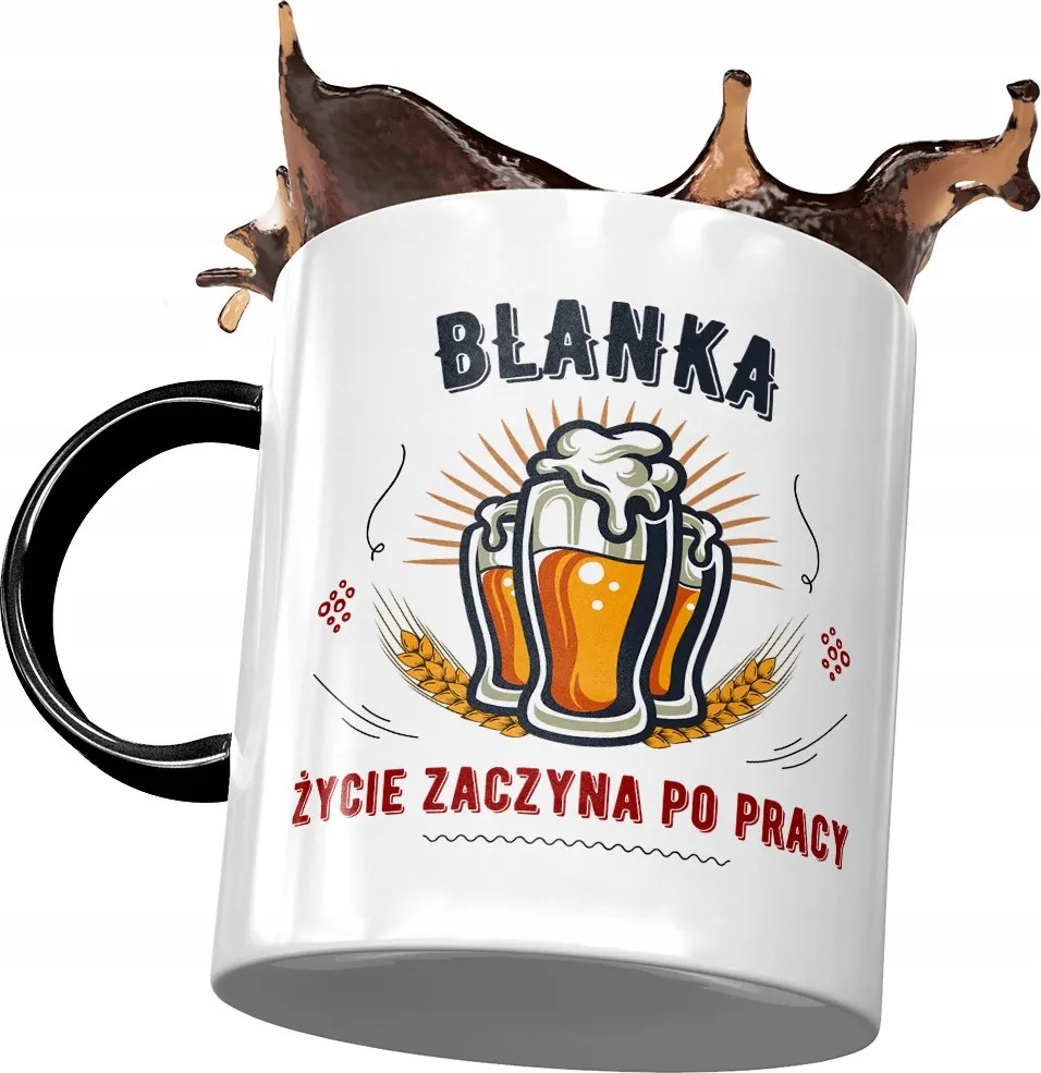 Fekete Bögre Blanka Barátnőknek Ajándék Nyomtatott Fotóval