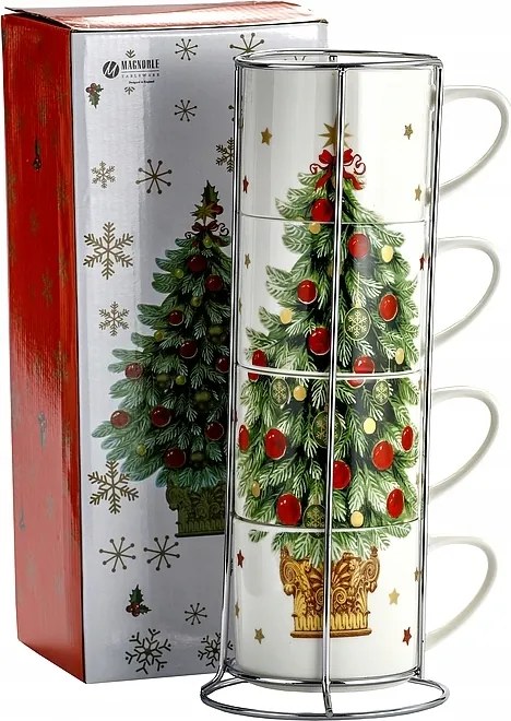 4 Bögre Az Állványon Karácsonyfát Alkot Gyönyörű Karácsonyi Ajándék Integráció