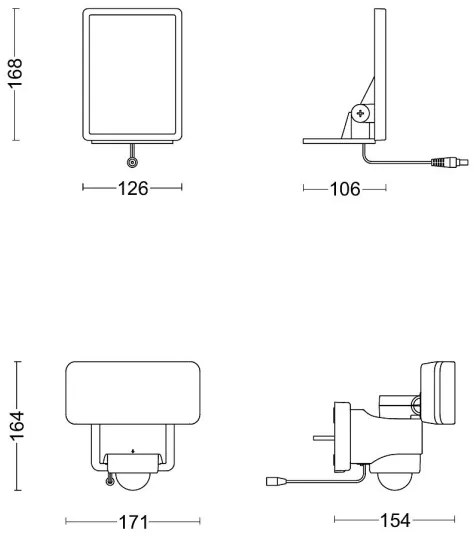 Philips - LED Napelemes érzékelős fali lámpa TYLUS LED/6W/3,7V 3000K IP44