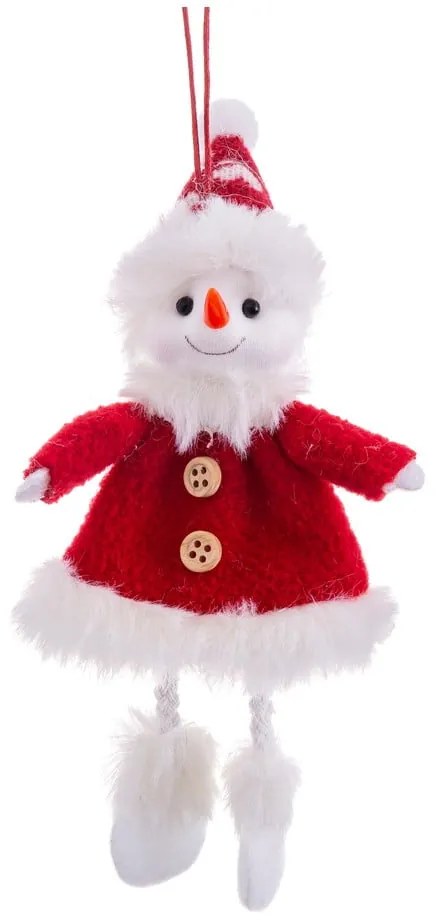 Textil karácsonyfadísz 17 cm Snowman – Casa Selección