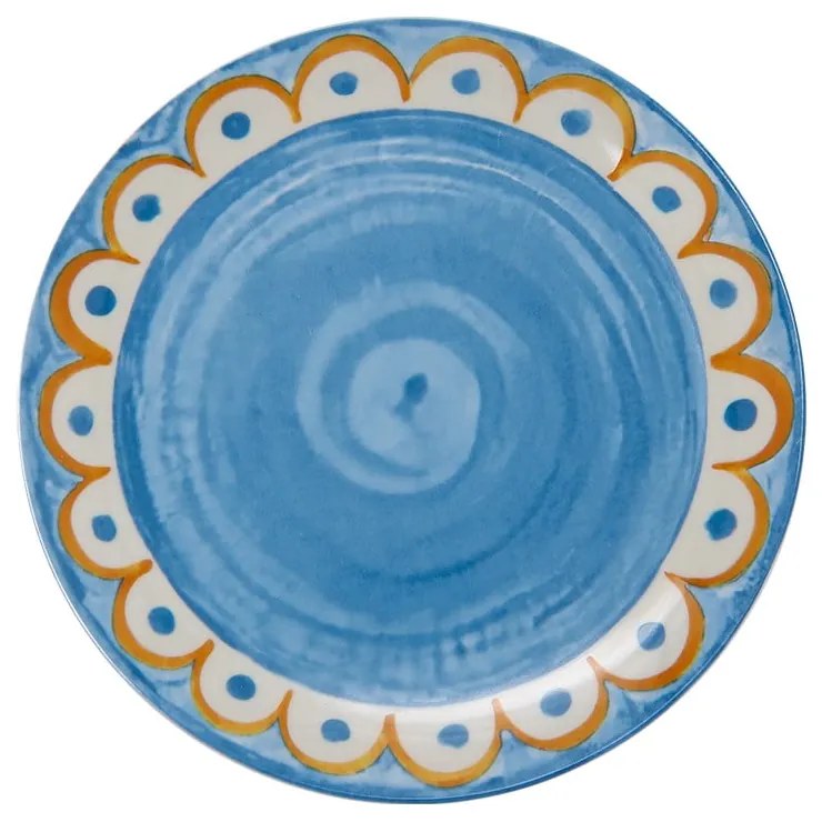 Világoskék porcelán tányér készlet 6 db-os ø 27 cm Tangeri blue – Villa Altachiara