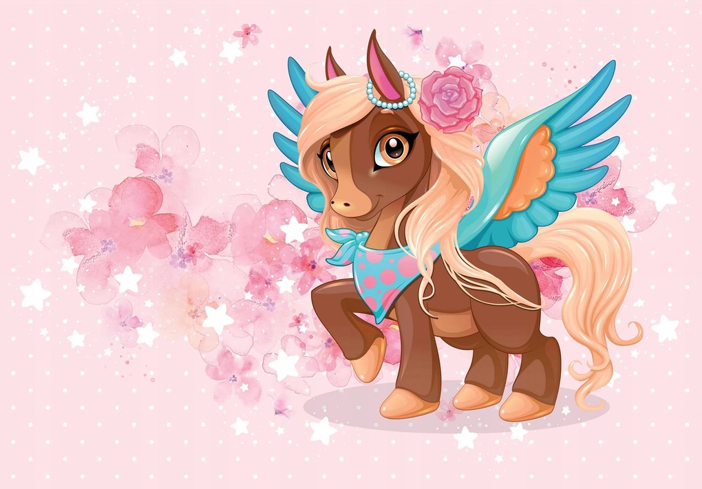 Póni fotótapéta gyerekeknek ló 208 x 146