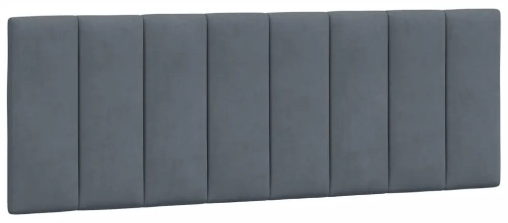 sötétszürke bársony ágykeret matrac nélkül Hanko 140 x 190 cm