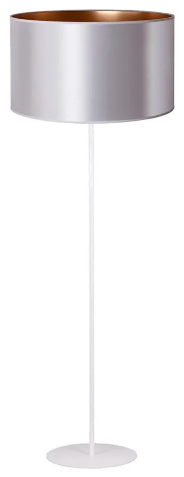 Duolla - Állólámpa CANNES 1xE27/15W/230V átm. 45 cm ezüst/réz/fehér
