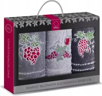 Pamut törölköző 30x50 cm x3 konyhai törölköző szett háromrészes