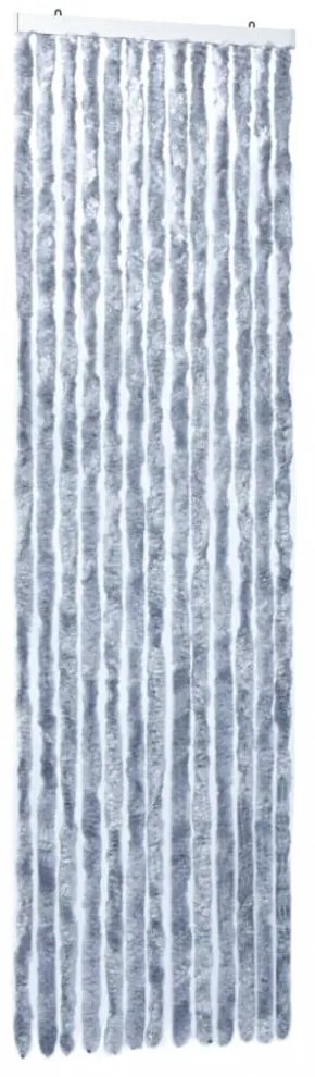 ezüstszínű zsenília rovarfüggöny 56 x 185 cm