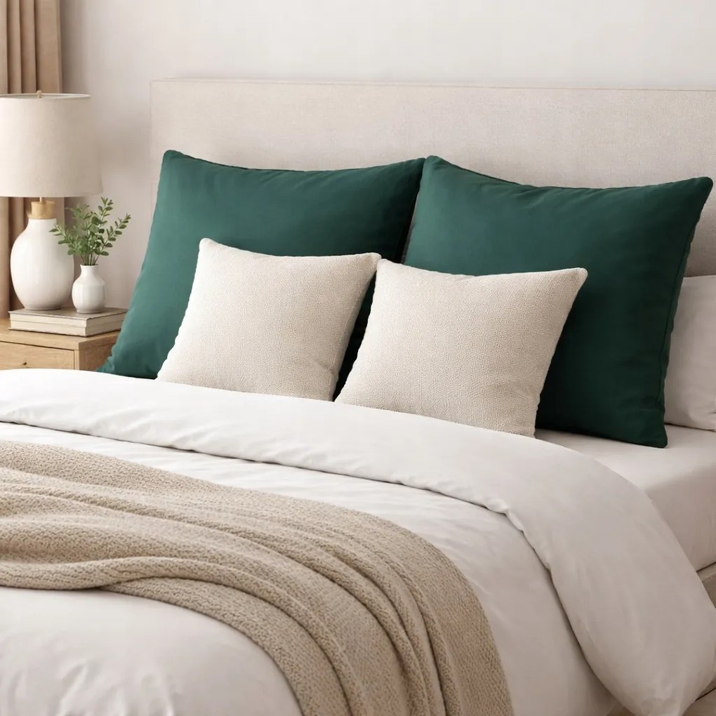 Párnahuzat 80x80 cm pamut zöld 2db