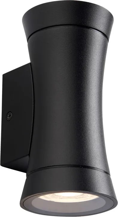 ENDON 95554 CAMBER Modern Kültéri Fali Lámpa Átlátszó, Fekete Struktúra IP44