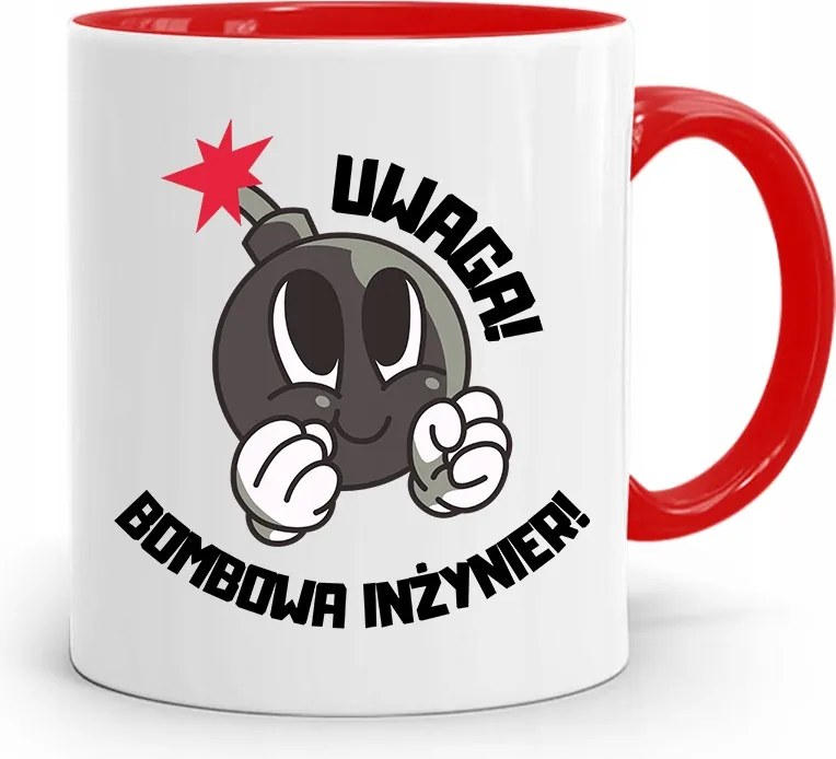 Mérnöknek Piros Ajándék Bögre fényképes nyomtatással