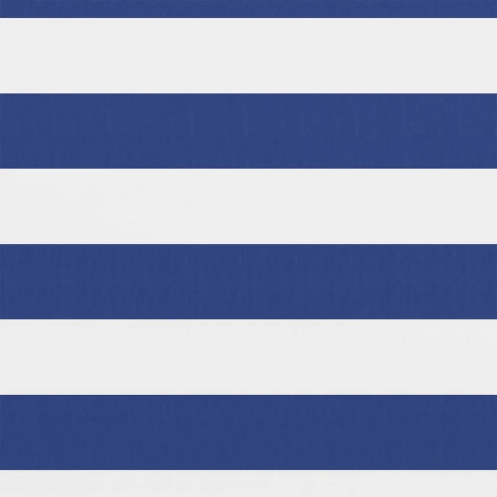 fehér-kék oxford-szövet erkélyparaván 120 x 600 cm