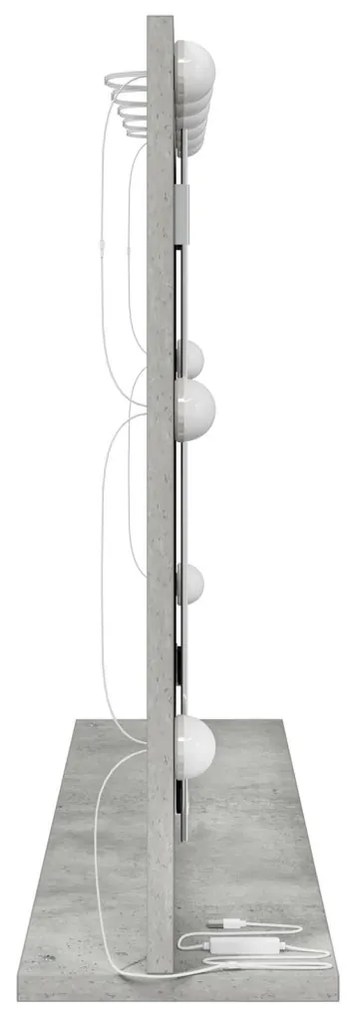 pipere tükör Beton szürke Üveg 80 x 55 x 18 cm Tükör