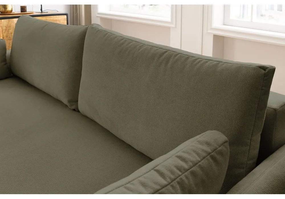 Zöld kinyitható kanapé 211 cm Marcel – Bobochic Paris