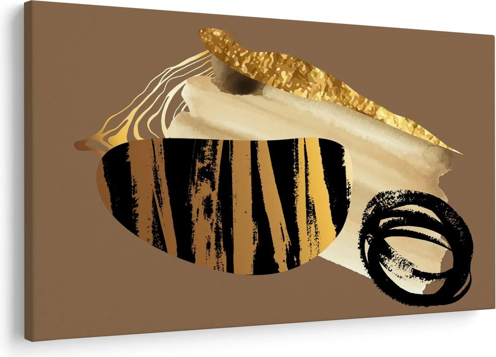 Kép - Absztrakció aranybarna N⁰2 (90x60 cm)