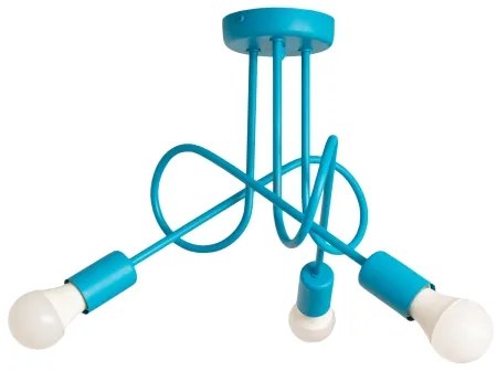 LED gyerekszobai felületre szerelhető csillár OXFORD 3xE27/15W/230V kék