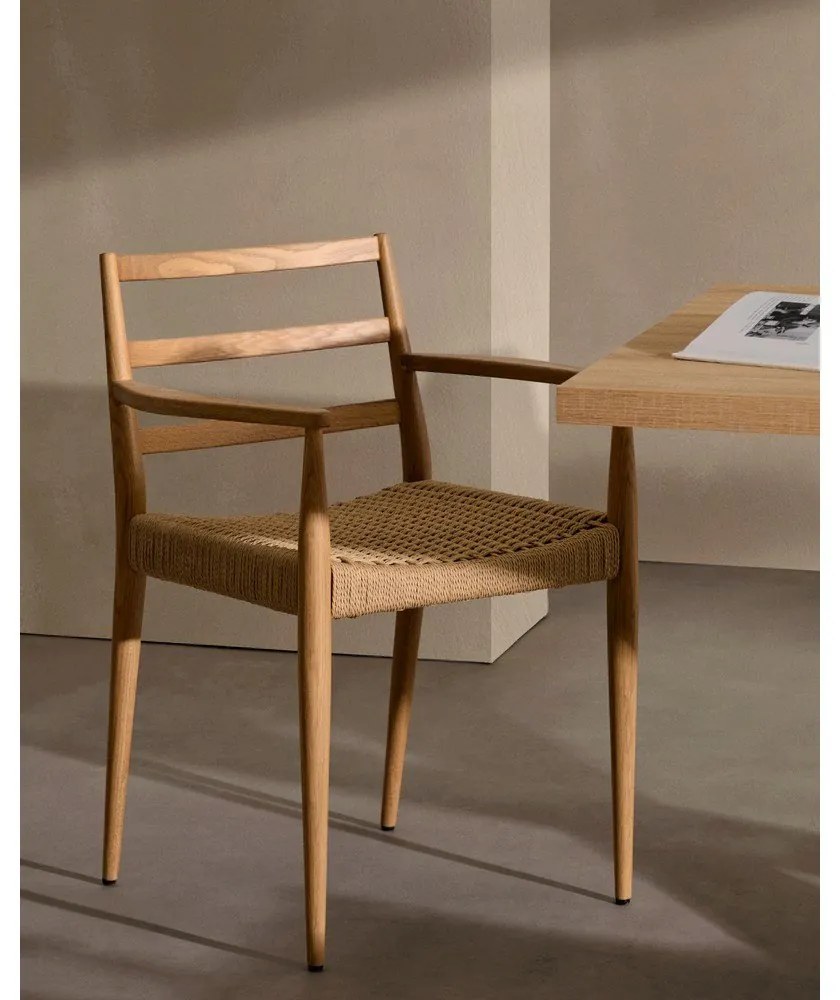 Natúr színű tölgyfa étkezőszék szett 2 db-os Analy – Kave Home