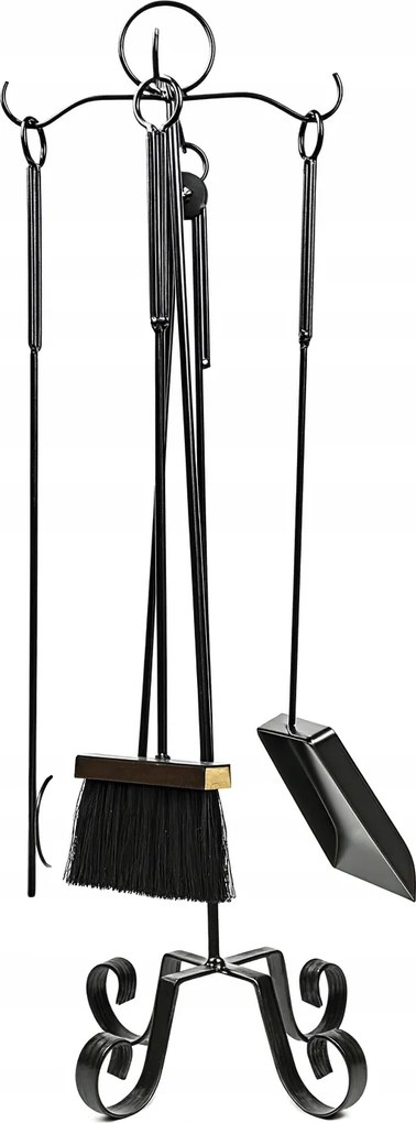 Kandalló kiegészítők Kandalló szett Szerszámok 5in1 10-766 fekete
