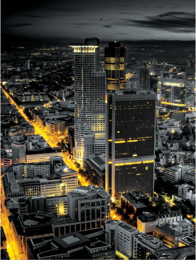 Fotótapéta Éjszakai város építészet panoráma fény 206x275 +ragasztó