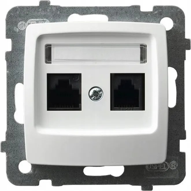 Ospel Karo fehér számítógép aljzat GPK-2S/K/m/00