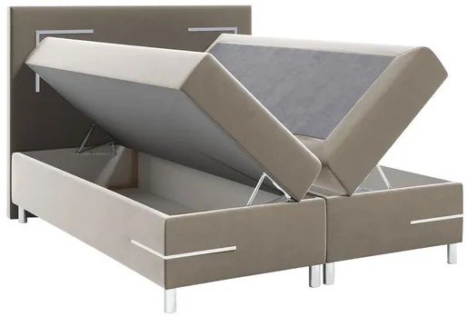 Franciaágy 180 cm Frinesa LED (piros) (ágyráccsal és matraccal) (tárolóhellyel) (LED világítással). 1104330