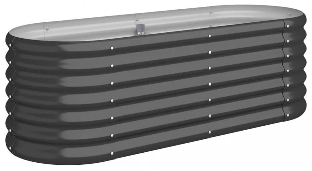 antracitszürke horganyzott acél kerti magaságyás 114x40x36 cm