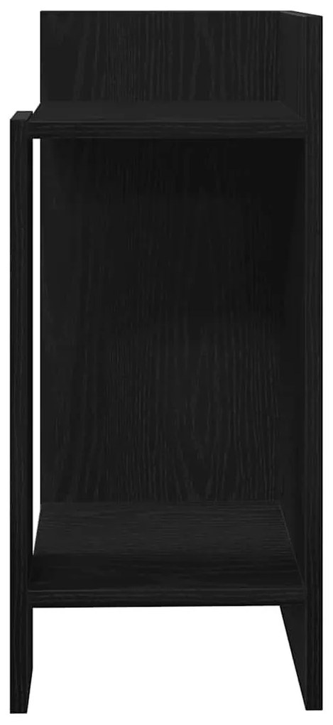 2 db fekete kisasztal polccal 25,5 x 27 x 60 cm