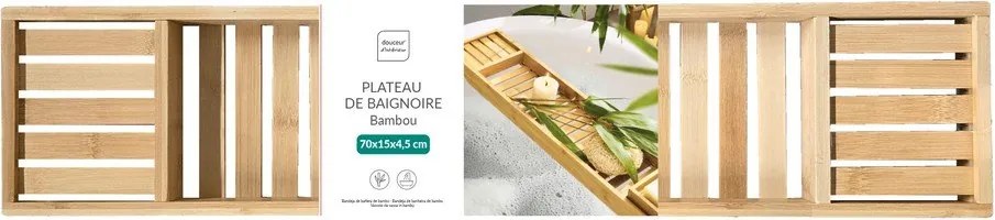 Bambusz fürdőkád tálca 70 cm Hanoi – douceur d'intérieur