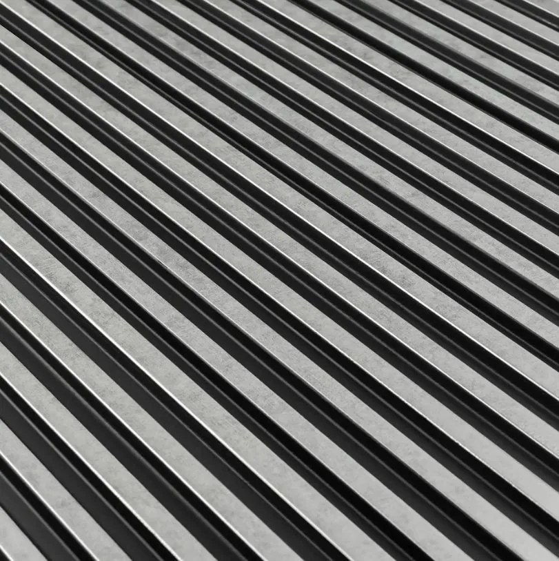 LAMELIO ASTI Ezüst lamella falpanel 270 × 12,2 cm