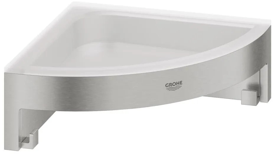 GROHE 41106DC0 - START CUBE sarok zuhanypolc 200 x 200 x 60 mm nemesacél