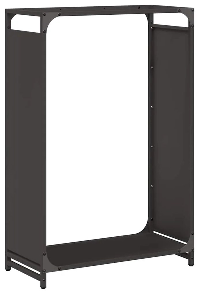 fekete hidegen hengerelt acél tűzifatároló 60x28x90 cm