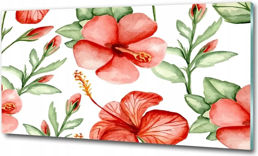 Fotó üvegkép Rózsák és díszek 100x70