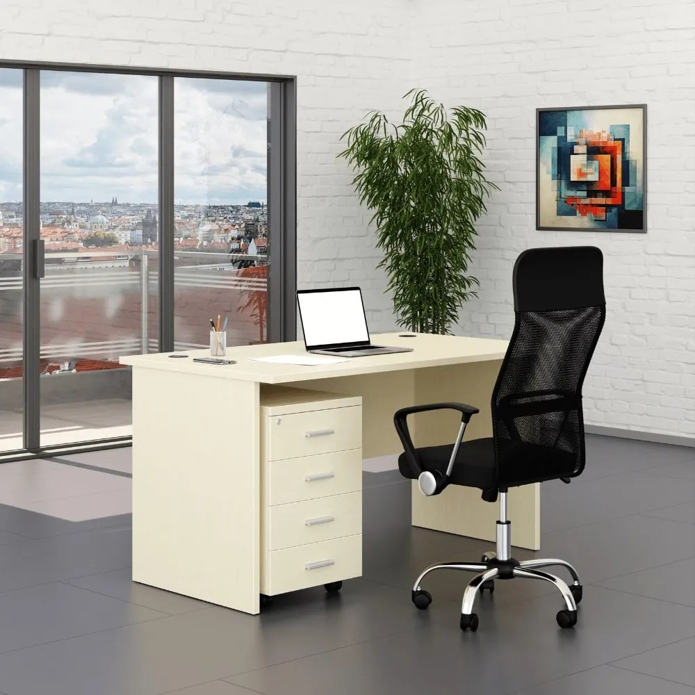 Irodabútor szett SimpleOffice 1, 140 cm, nyír