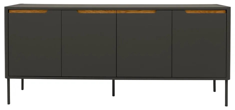 Switch fekete komód, 173 x 76 cm - Tenzo