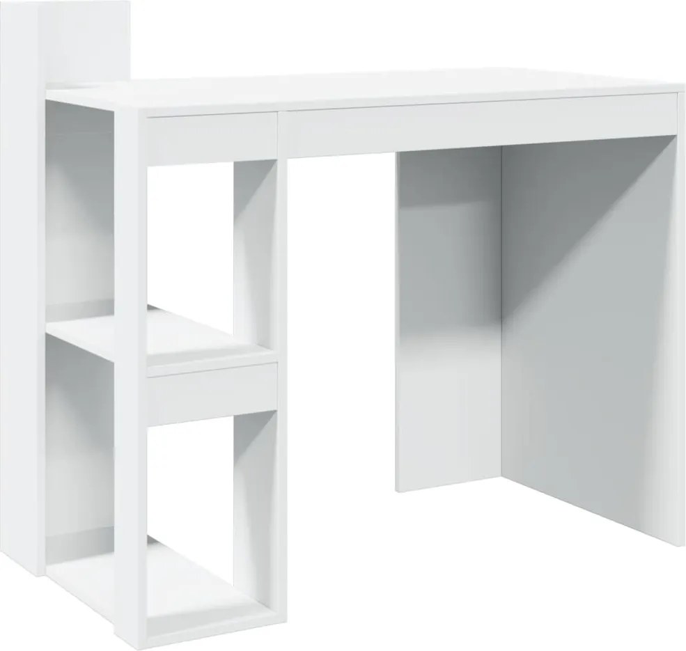 vidaXL fehér szerelt fa irodai asztal 103,5 x 56,5 x 94 cm