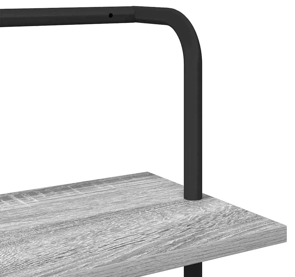 Könyvespolc Szürke sonoma 60 x 24 x 203 cm Faanyag
