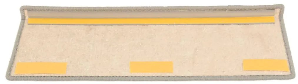 15 db ezüst színű, téglalap alakú szélű lépcsőszőnyeg 65 x 21 x 4 cm